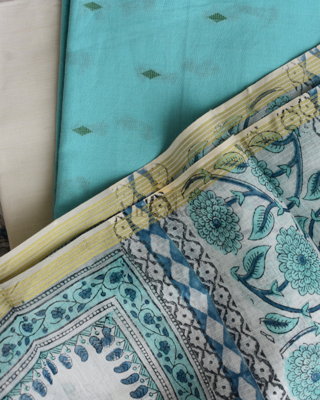 Sky Bloom Handloom Cotton Salwar Suit