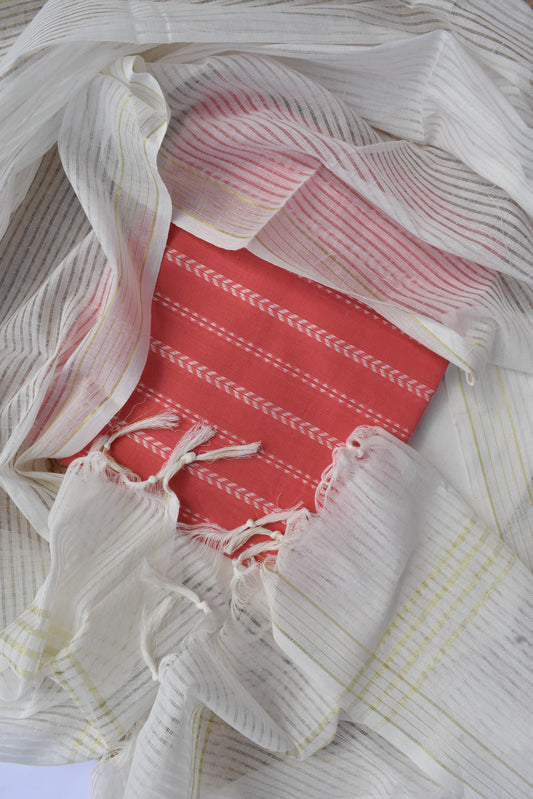 Scarlet Stripe Harmony handloom cotton salwar