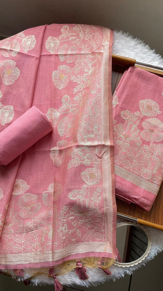 Rose Bloom – Muga Cotton Salwar Set