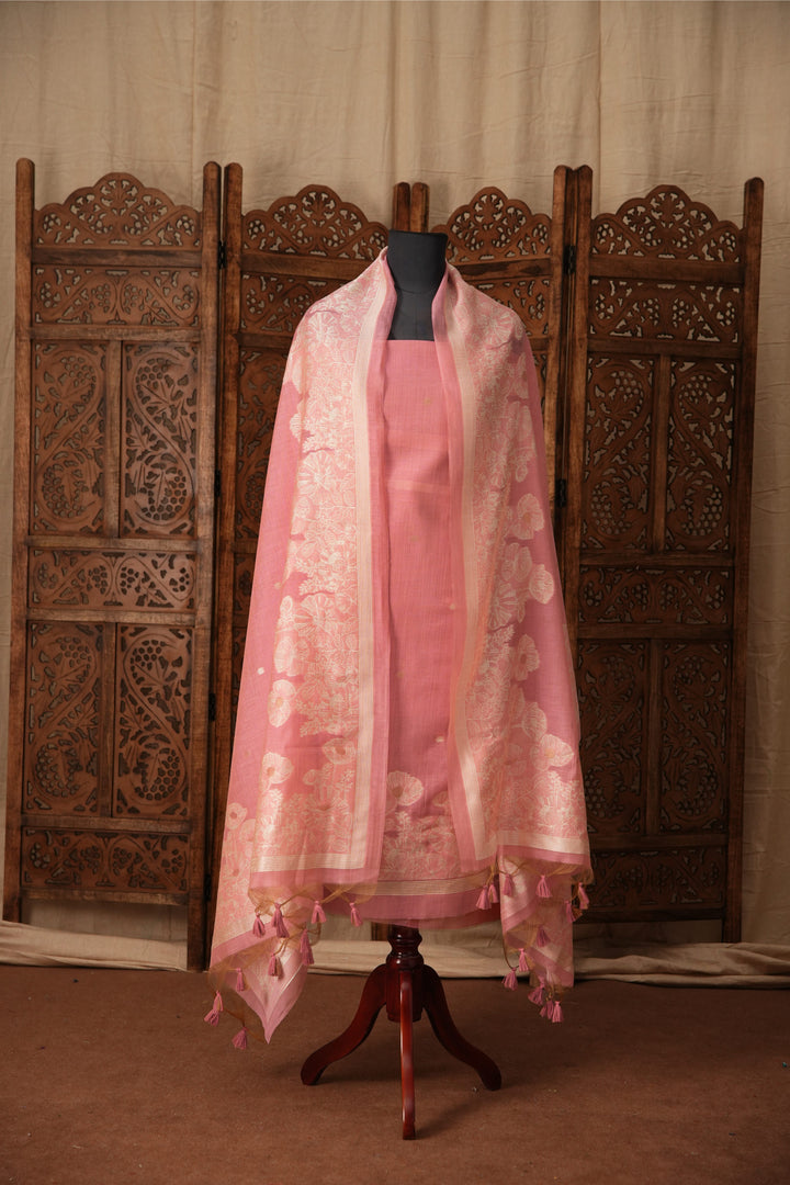 Rose Bloom – Muga Cotton Salwar Set