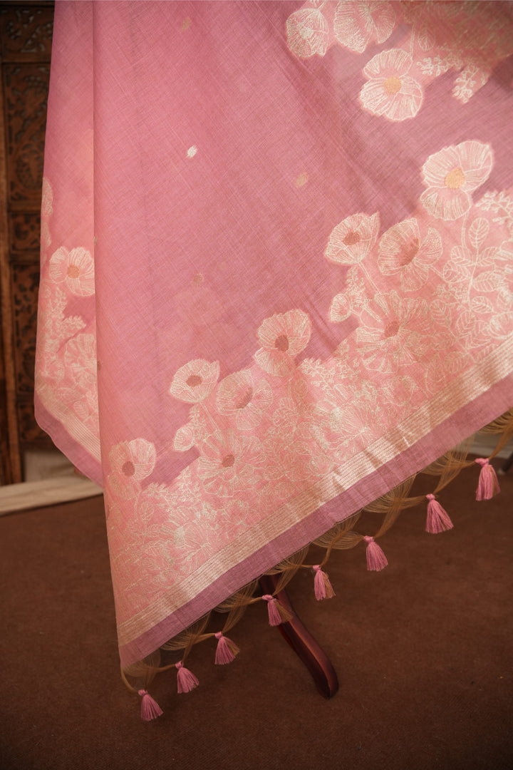 Rose Bloom – Muga Cotton Salwar Set