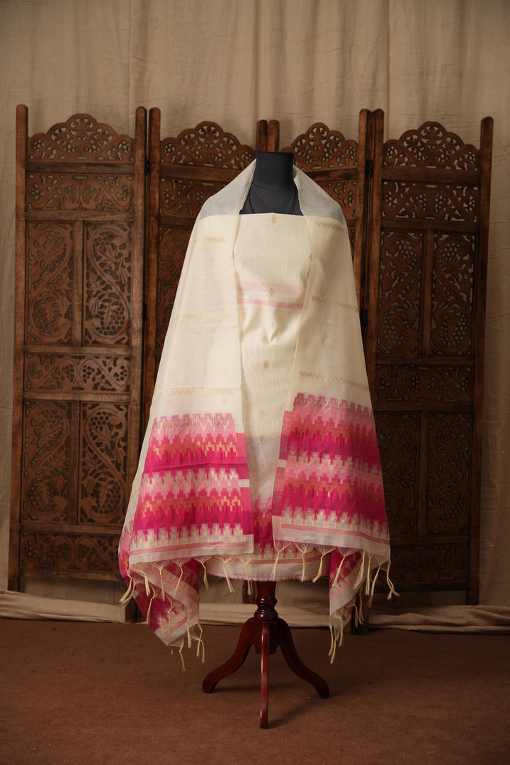 Ivory Blush – Muga Cotton Salwar Set