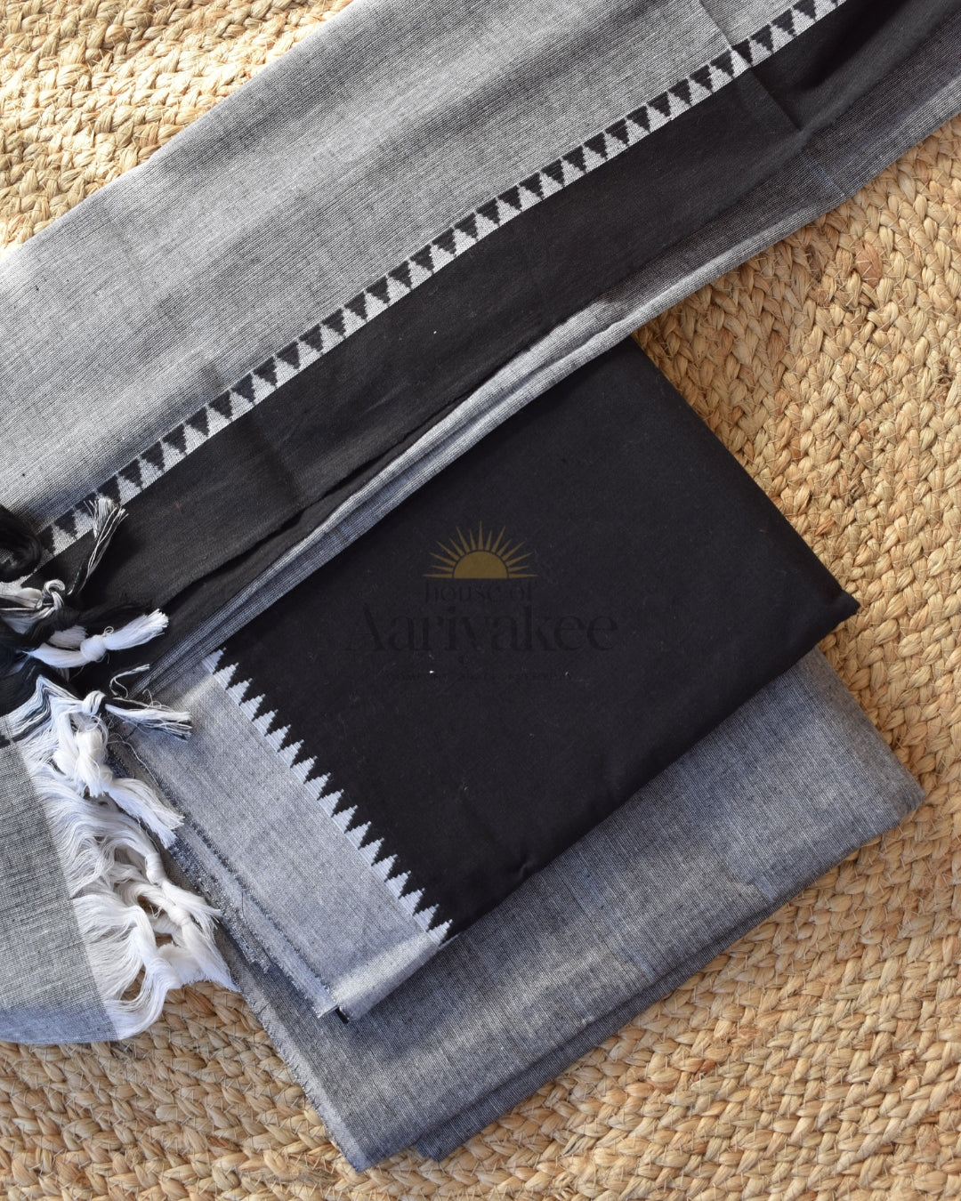 Shadow Temple Border Handloom  Cotton Salwar Set