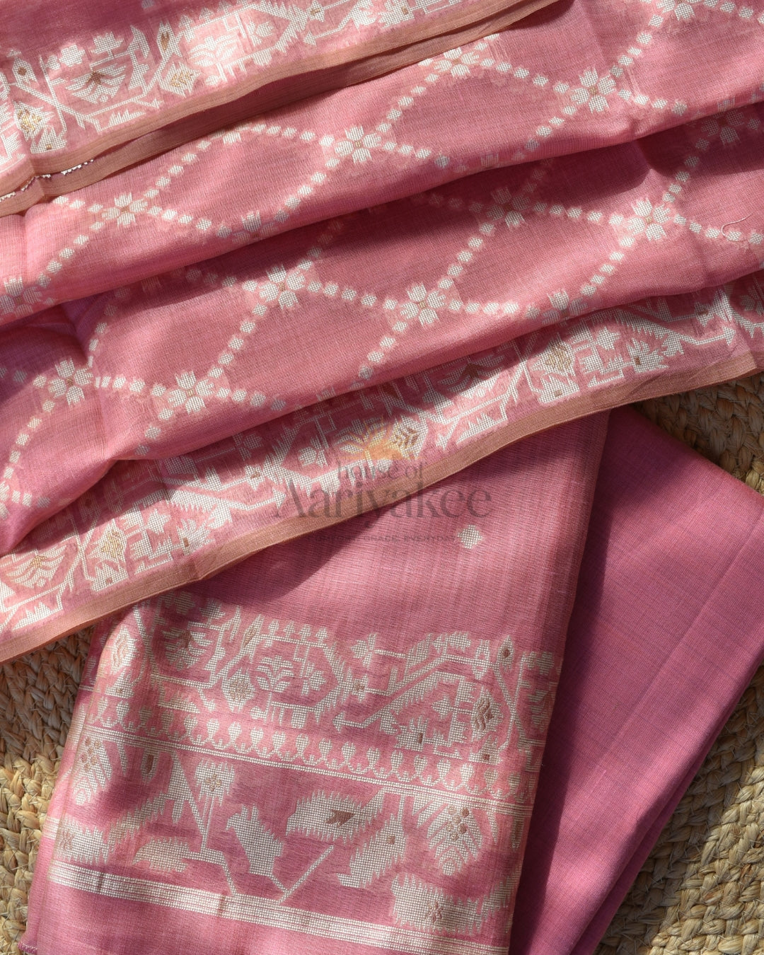 Rosebud Bloom Handloom Cotton 3 Piece Set